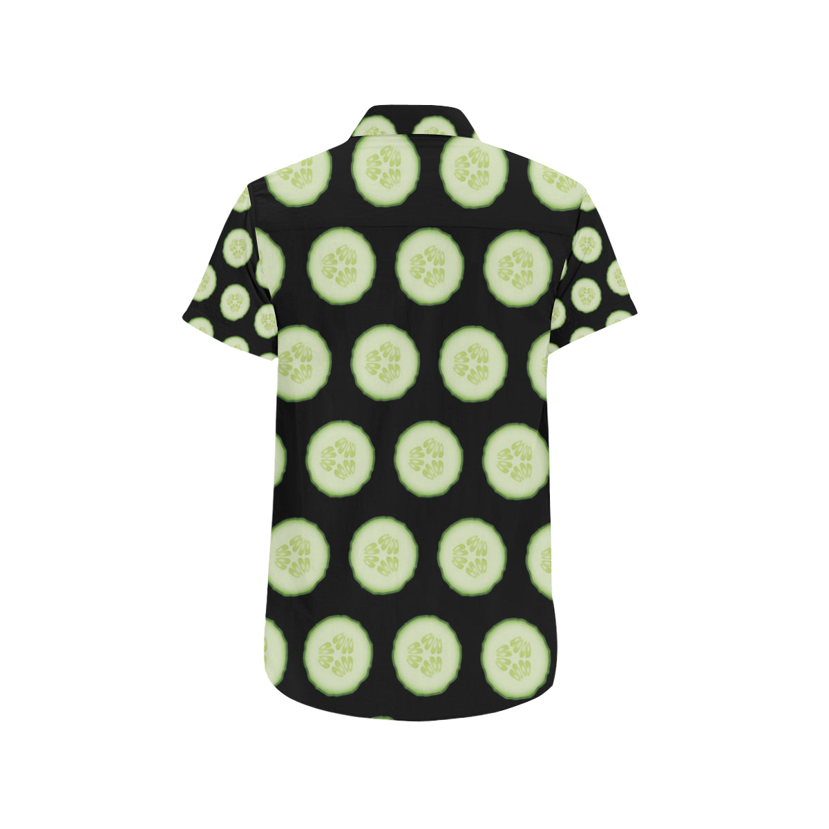 Cucumber Pattern Print Design CC02 Men's Short Sleeve Button Up Shirt