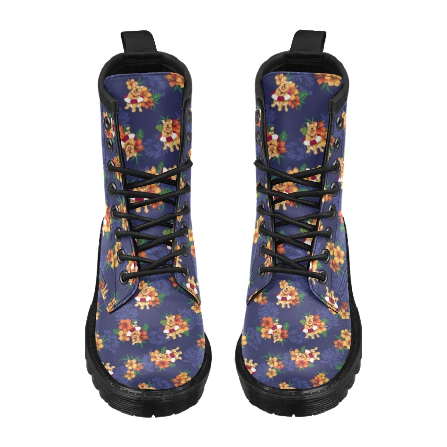 Hawaiian Themed Pattern Print Design H02 Women's Boots