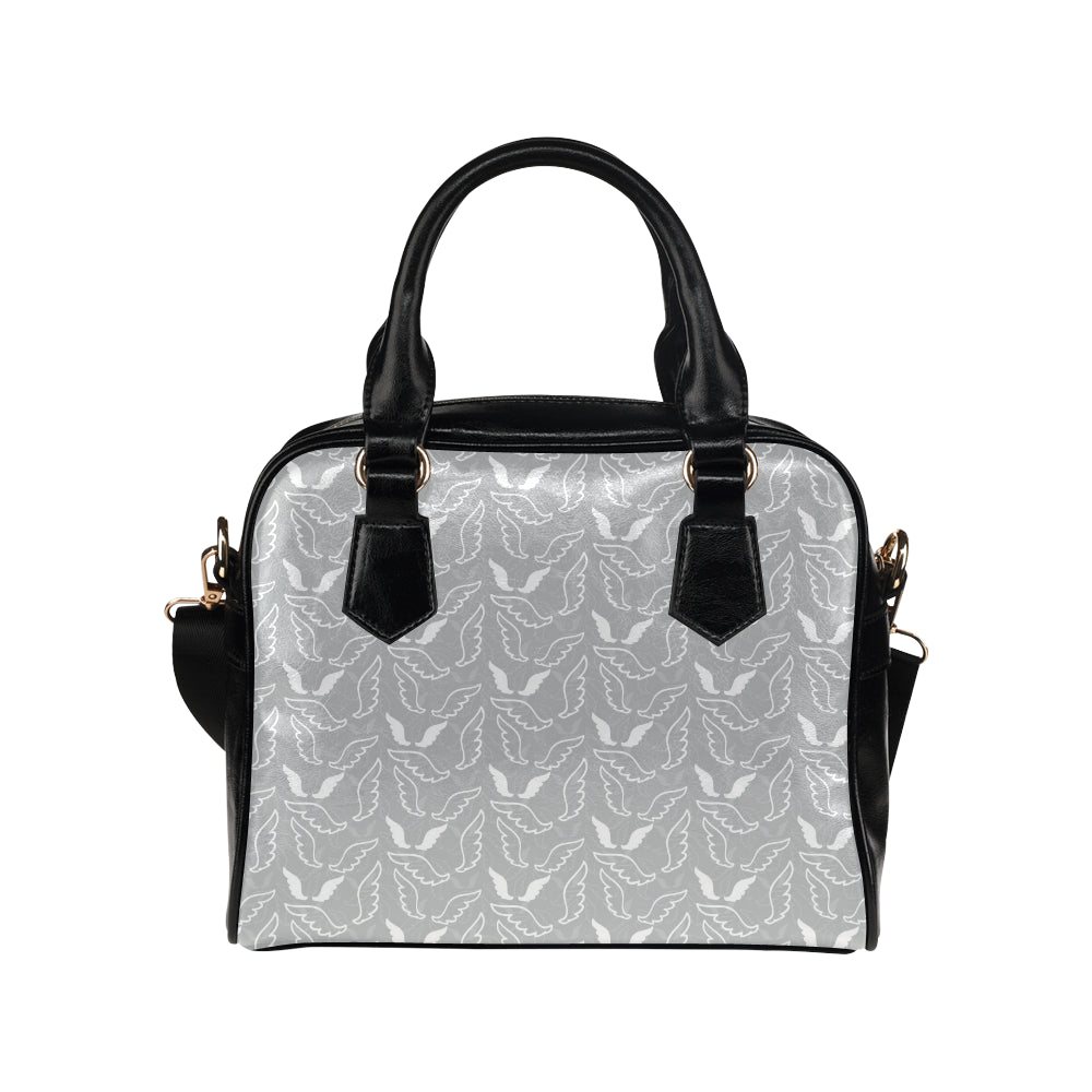 Angel Wings Pattern Print Design 01 Shoulder Handbag