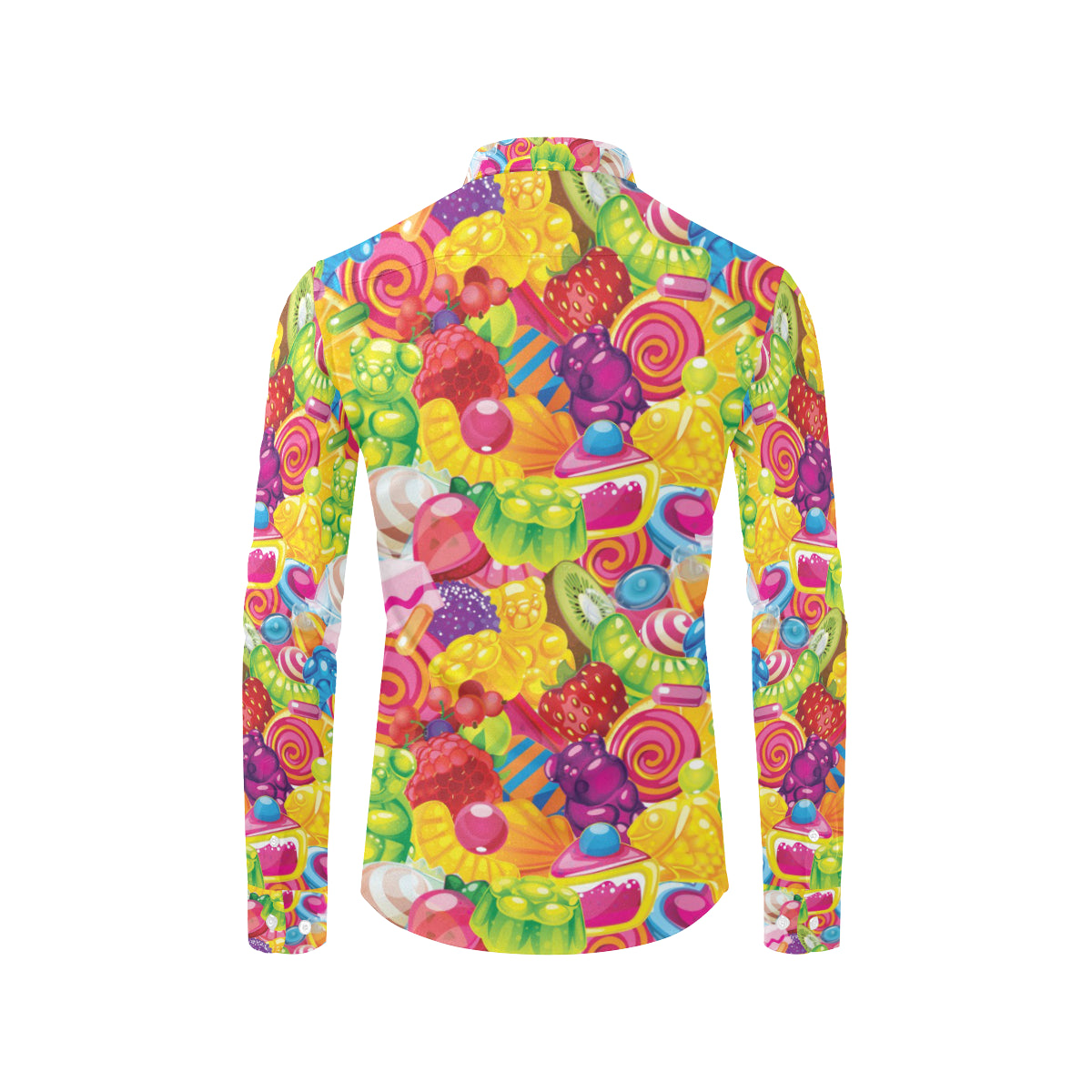 Candy Pattern Print Design CA01 Men's Long Sleeve Shirt
