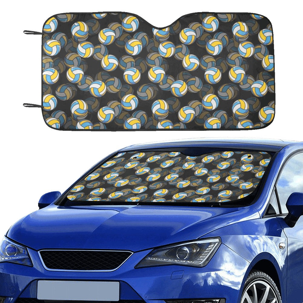Volleyball Print Design LKS302 Car front Windshield Sun Shade