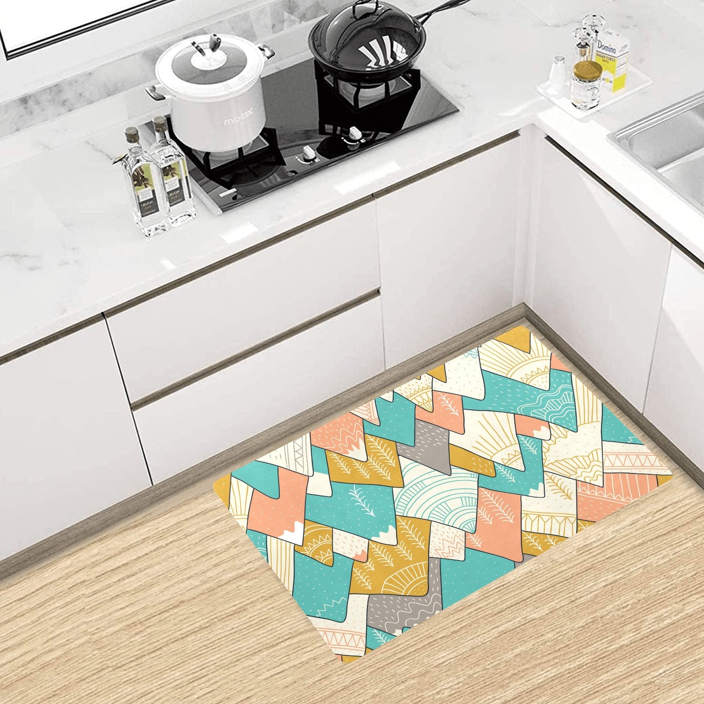 Mountain Pattern Print Design 02 Kitchen Mat