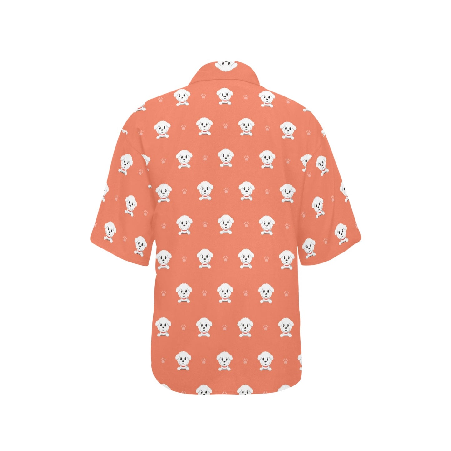Bichons Frise Pattern Print Design 02 Women's Hawaiian Shirt