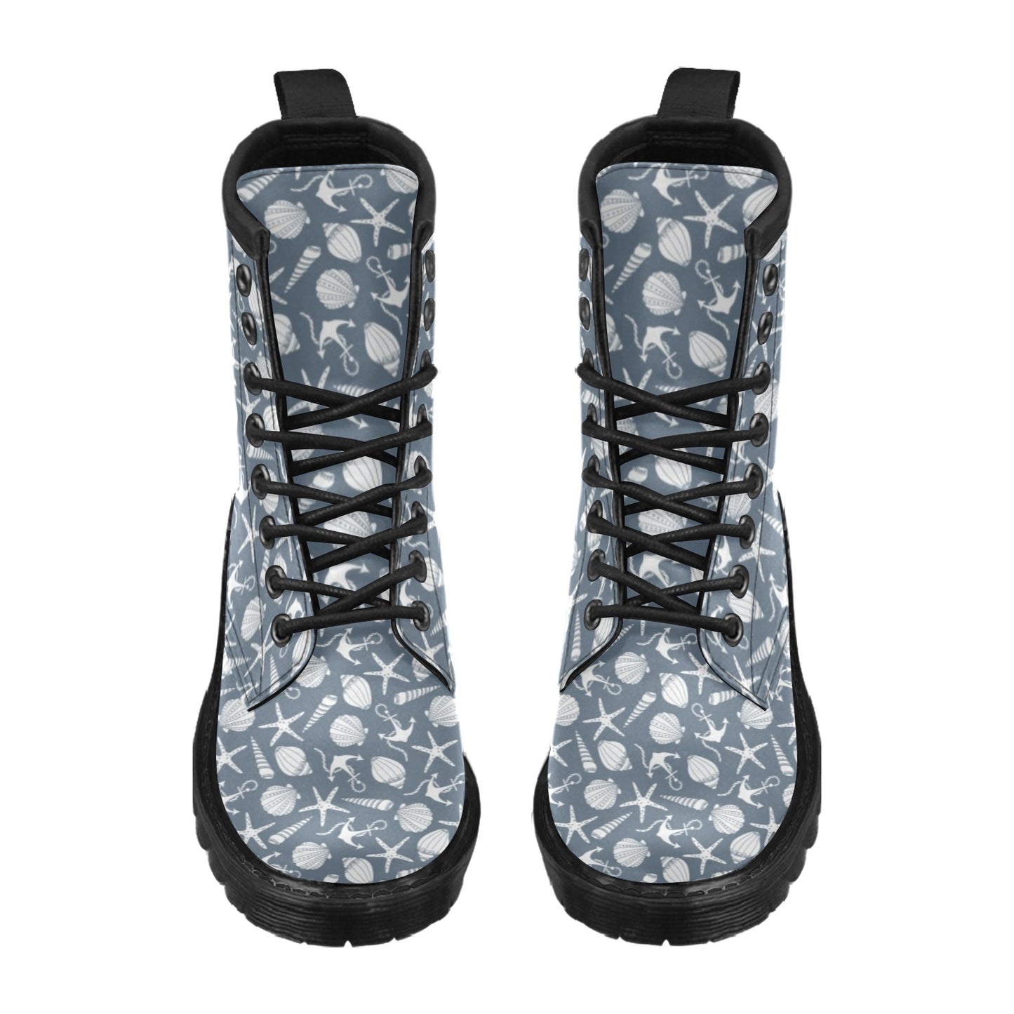 Seashell Print Design LKS306 Women's Boots