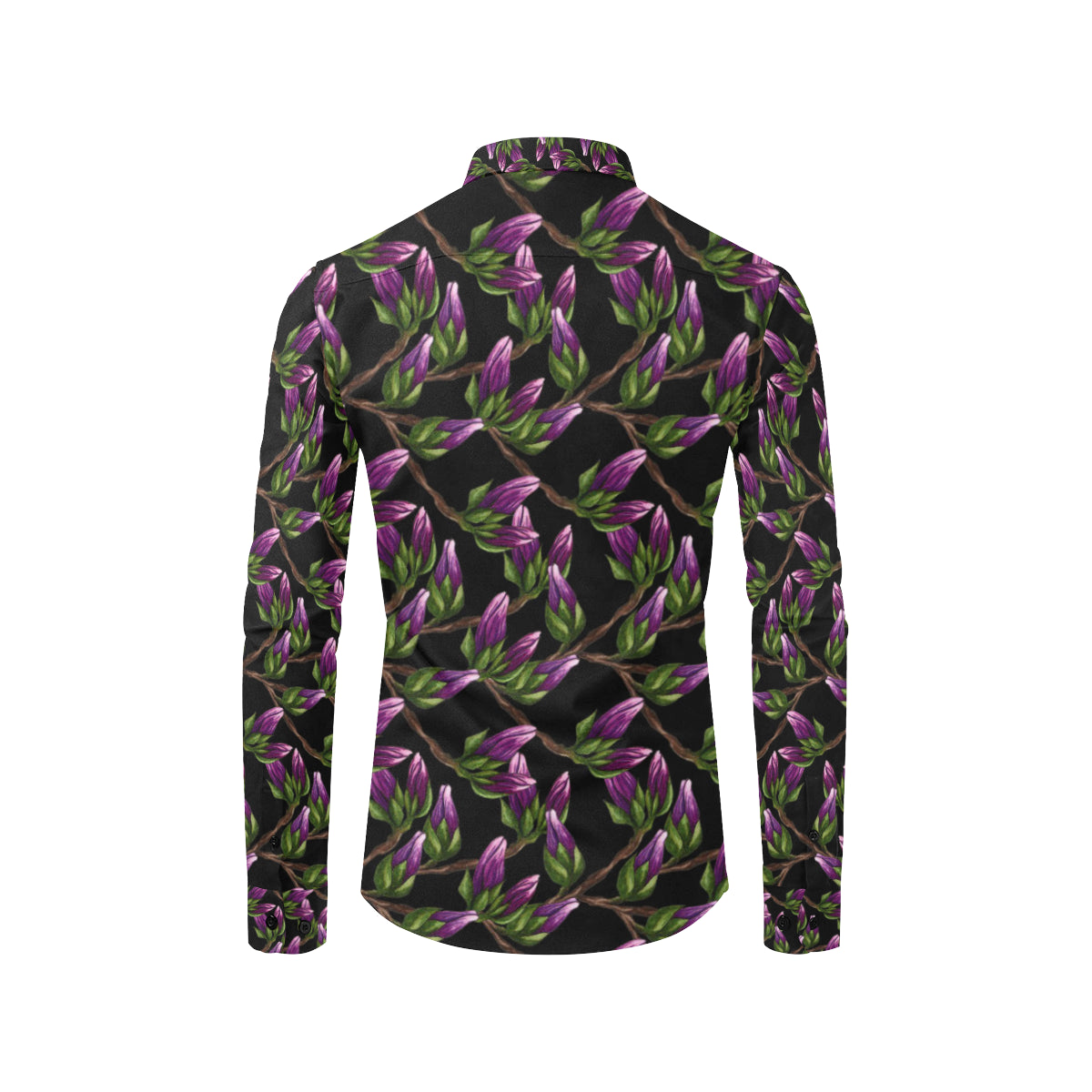 Magnolia Pattern Print Design MAG010 Men's Long Sleeve Shirt