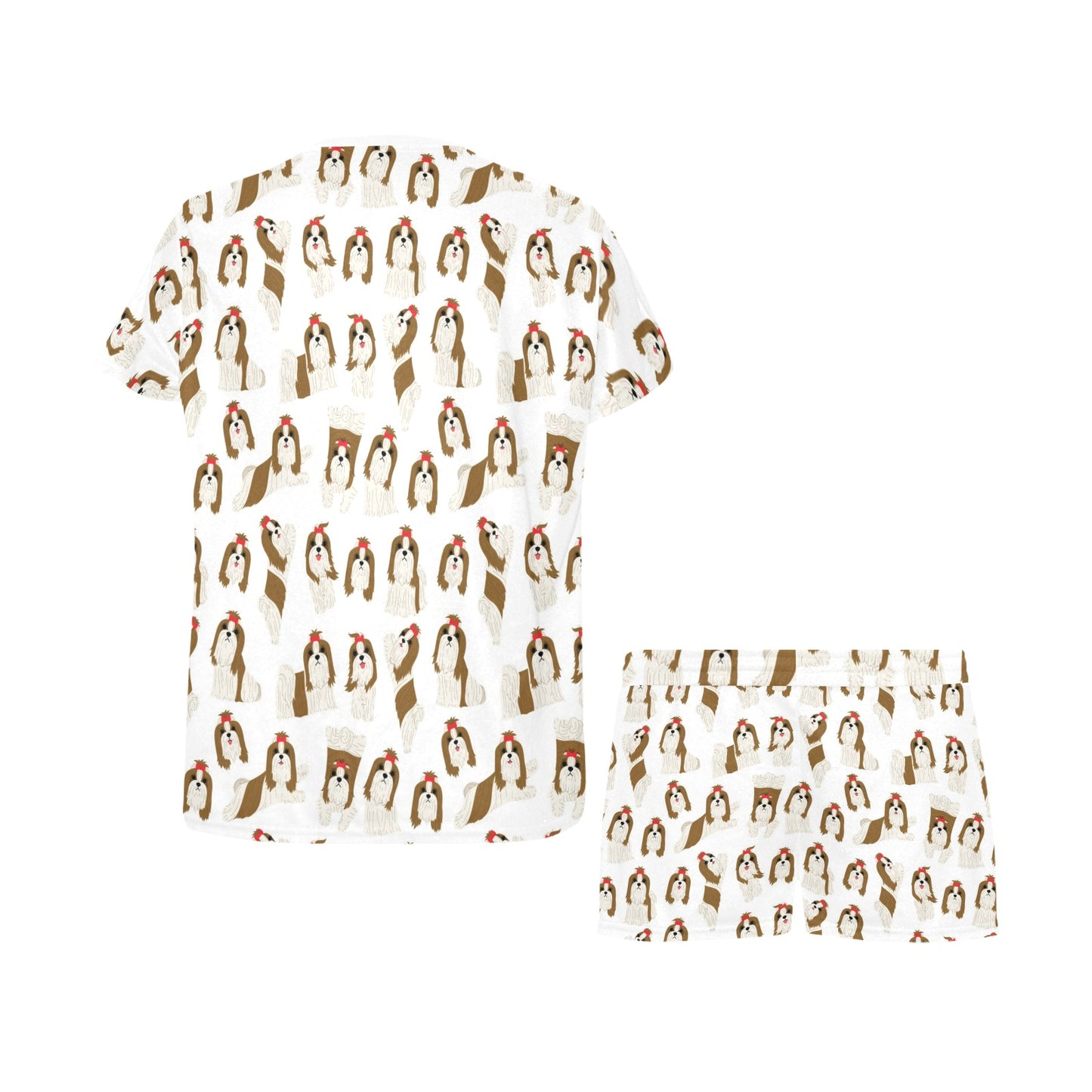 Shih Tzu Print Design LKS302 Women's Short Pajama Set