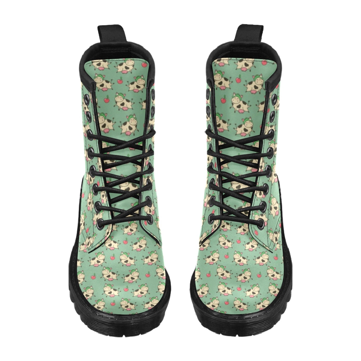 Cattle Print Design LKS402 Women's Boots