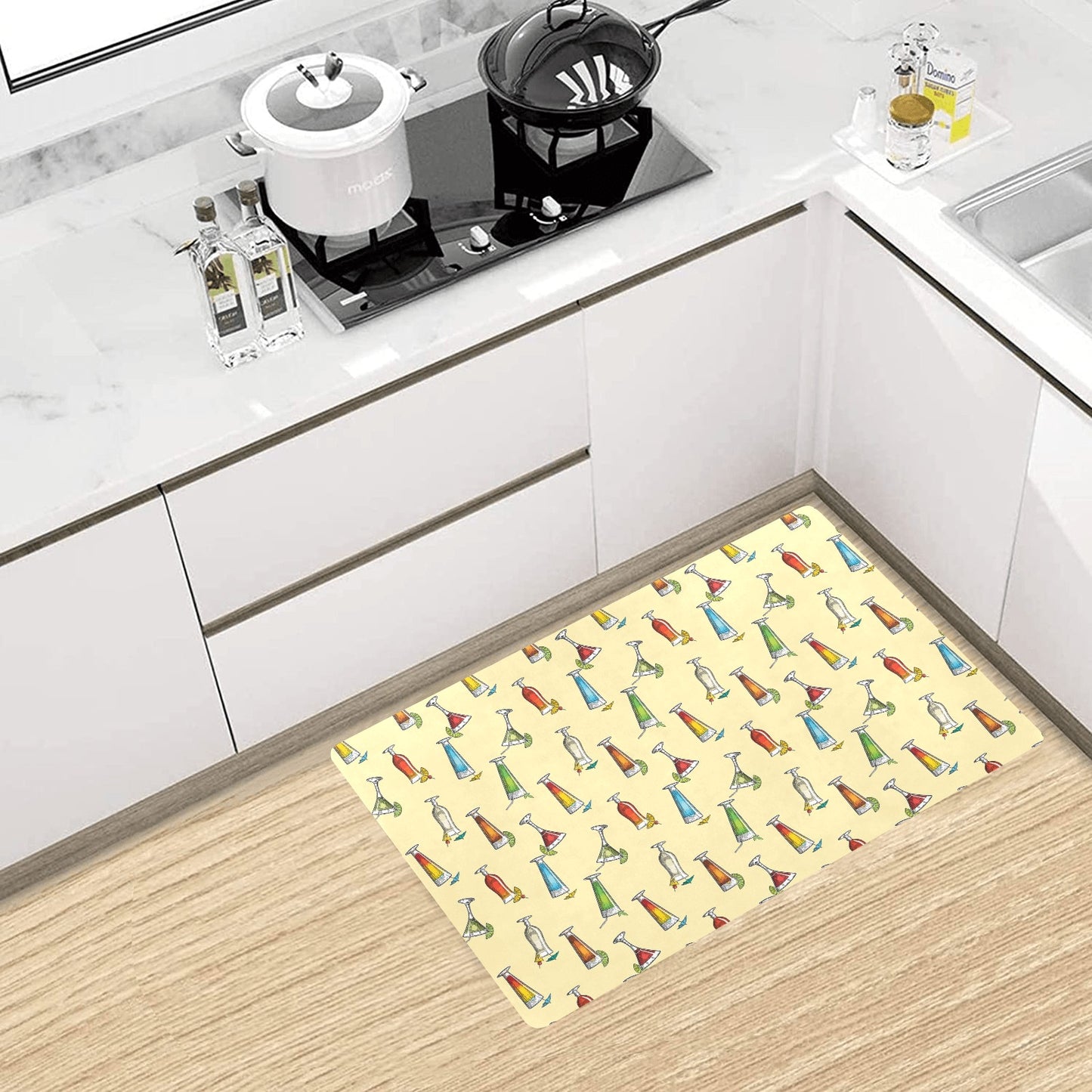 Cocktail Pattern Print Design 02 Kitchen Mat