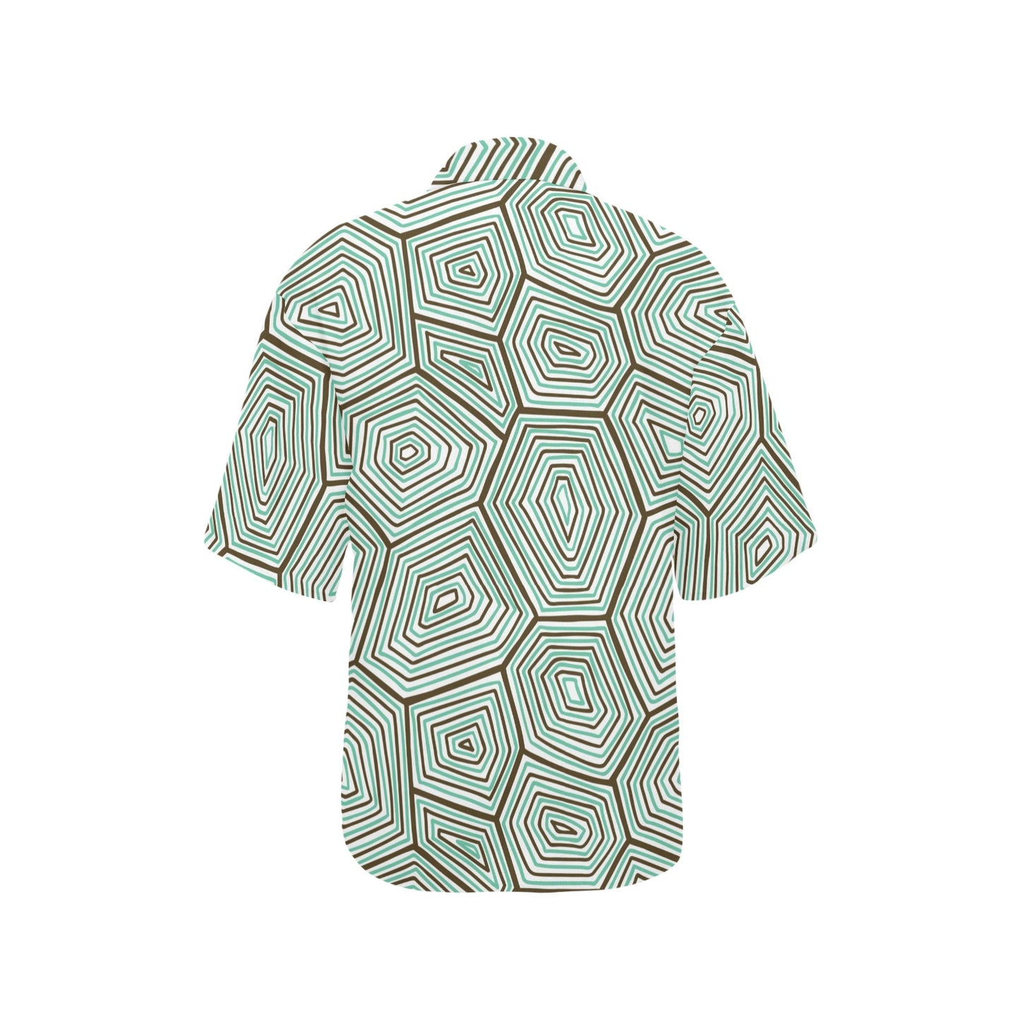 Sea Turtle Skin Print Women's Hawaiian Shirt