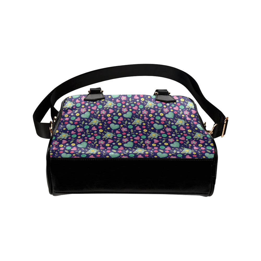Crochet Pattern Print Design 02 Shoulder Handbag
