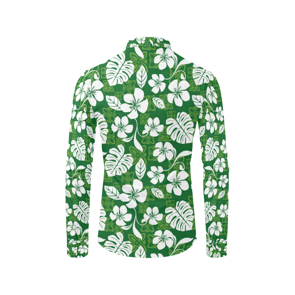 Hawaiian Themed Pattern Print Design H016 Men's Long Sleeve Shirt