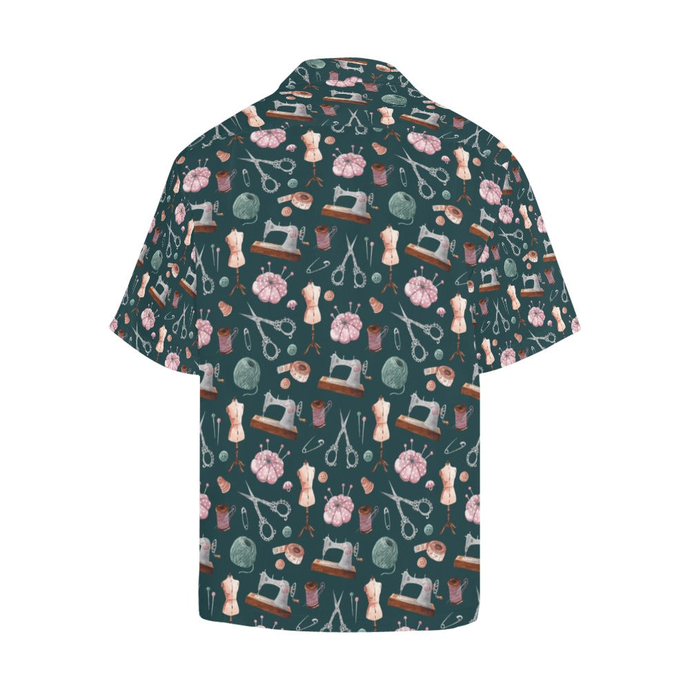 Sewing Equipment Print Design LKS307 Men's Hawaiian Shirt