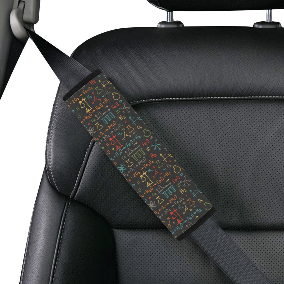 Chemical Pattern Print Design 03 Car Seat Belt Cover