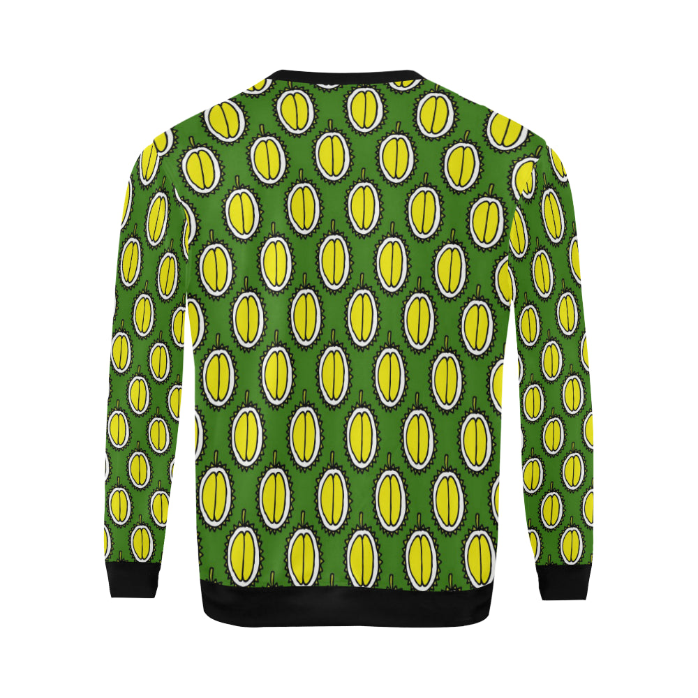 Durian Pattern Print Design DR01 Men Long Sleeve Sweatshirt