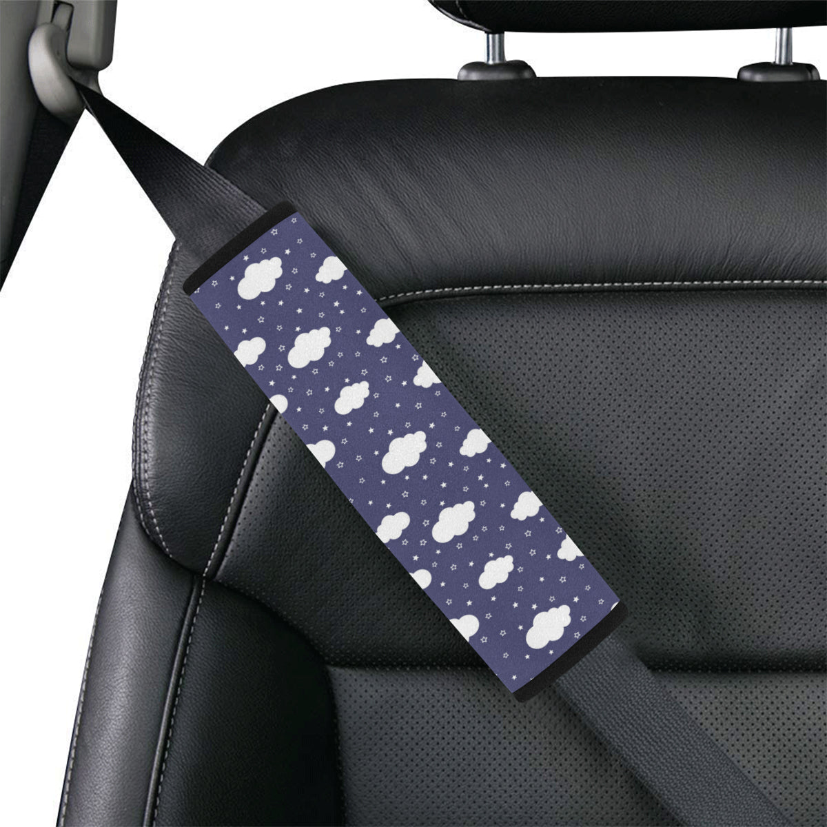 Cloud Pattern Print Design 03 Car Seat Belt Cover