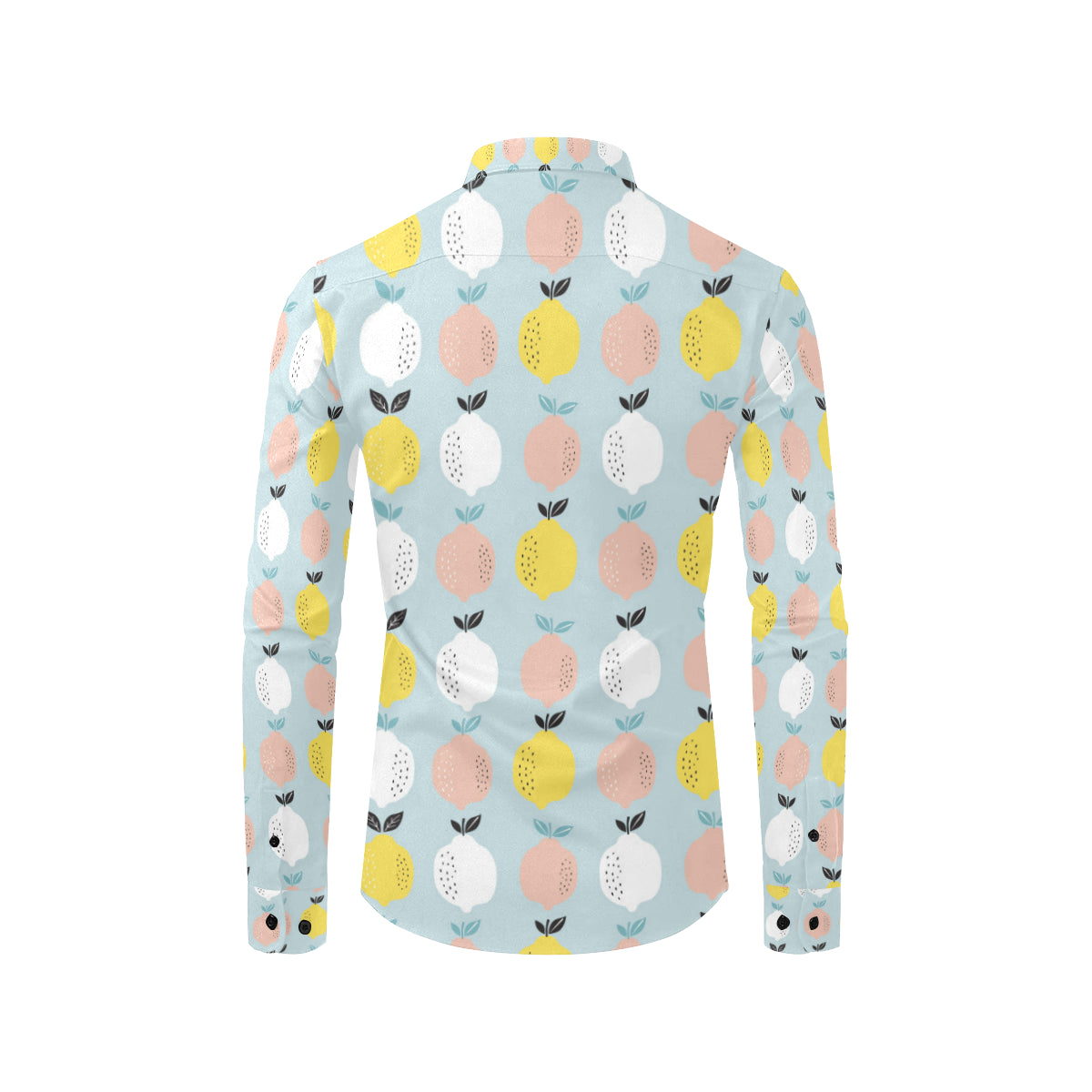 Citrus Pattern Print Design 03 Men's Long Sleeve Shirt