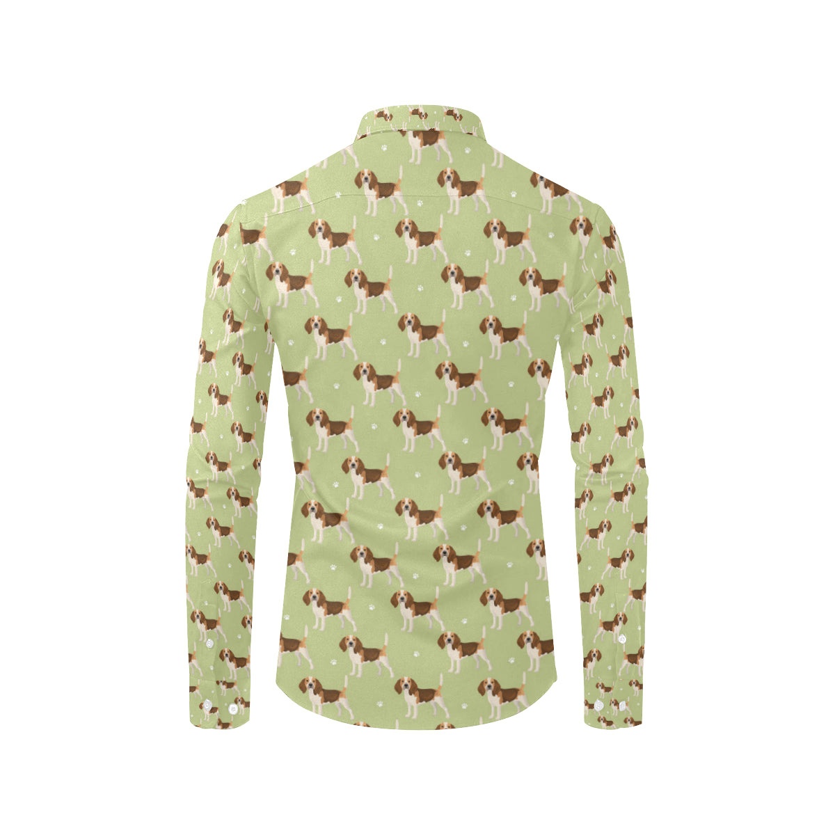 Beagle Pattern Print Design 07 Men's Long Sleeve Shirt