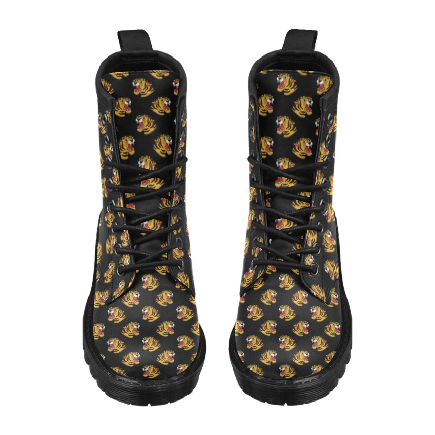 Tiger Head Print Design LKS306 Women's Boots