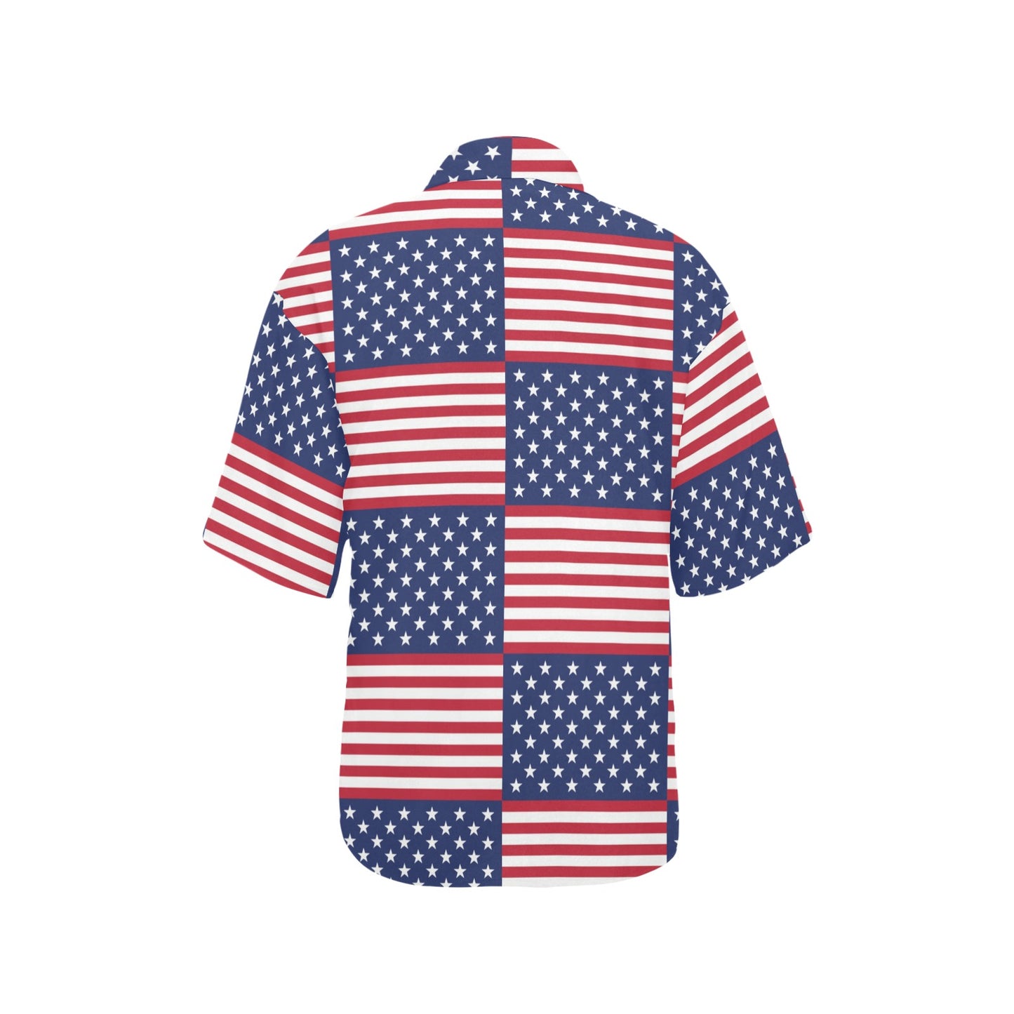 Patriotic US Flag Pattern Print Design A03 Women's Hawaiian Shirt