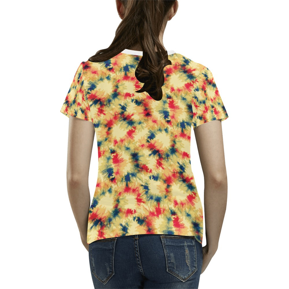 Tie Dye Print Design LKS302 Women's T-shirt