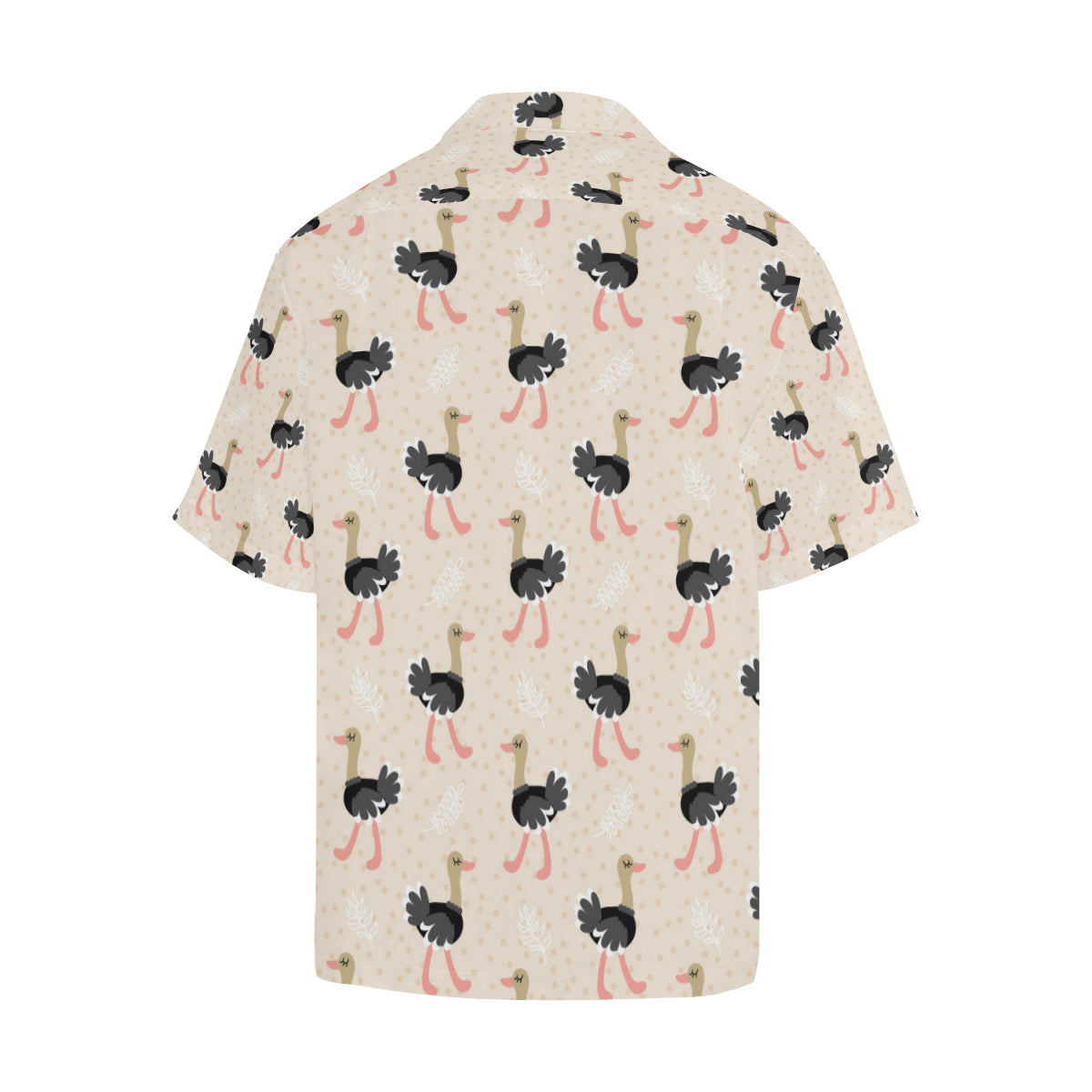 Ostrich Pattern Print Design 02 Men's Hawaiian Shirt