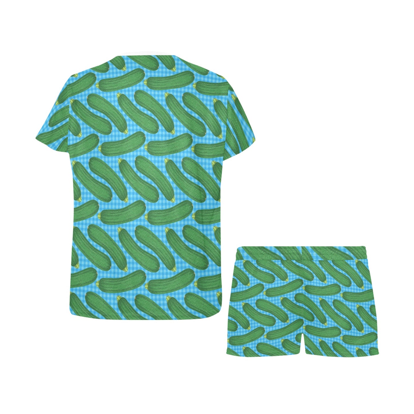 Zucchini Print Design LKS301 Women's Short Pajama Set