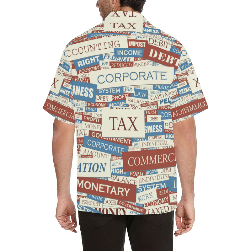 Accounting Financial Pattern Print Design 01 Men's Hawaiian Shirt