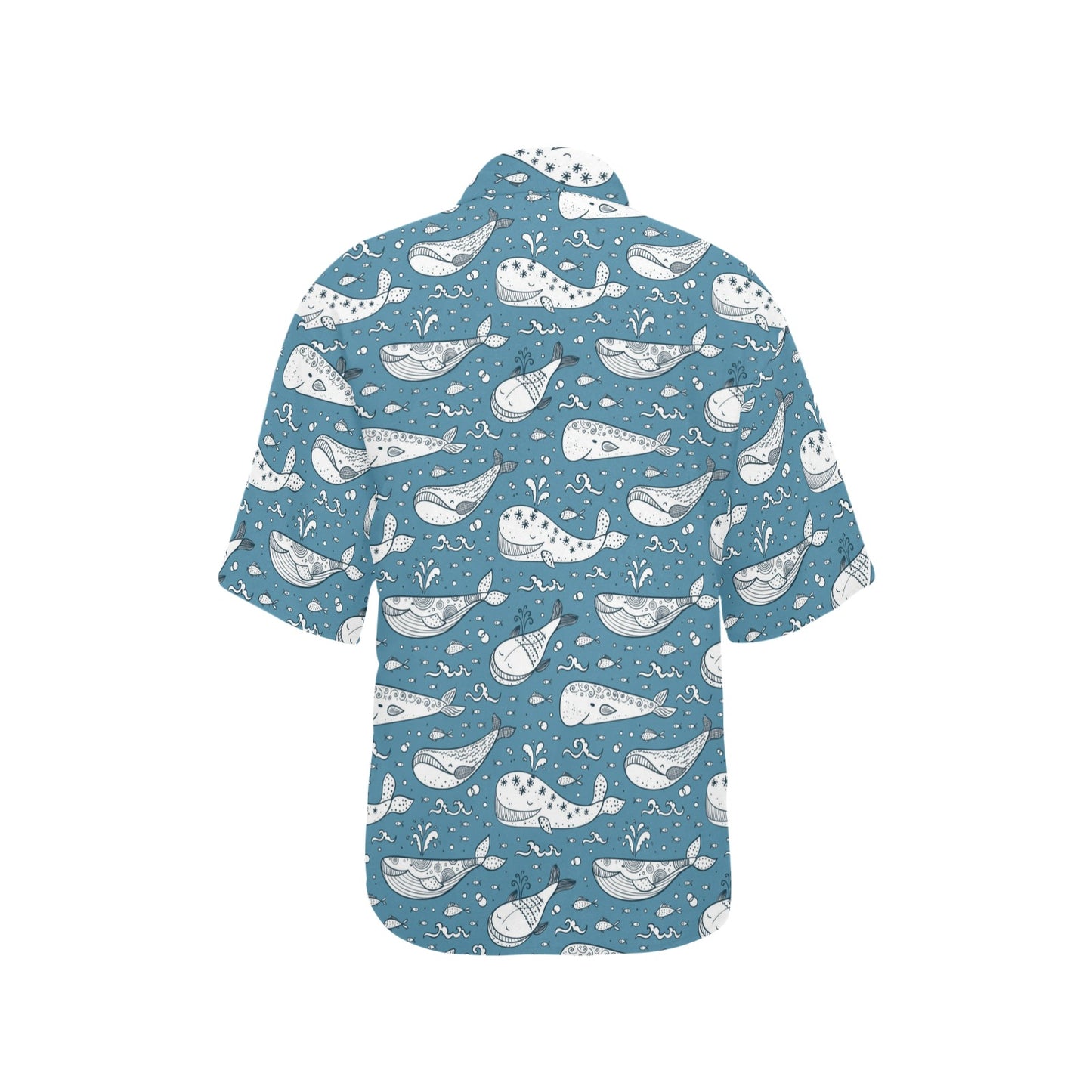 Humpback Whale Pattern Print Design 03 Women's Hawaiian Shirt