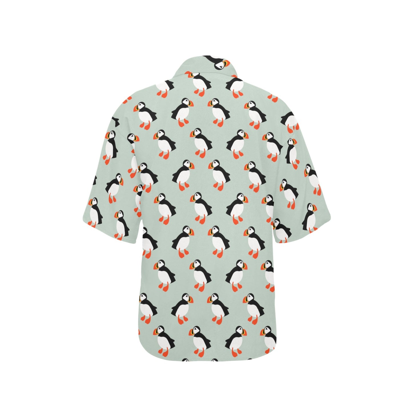 Puffin Pattern Print Design A03 Women's Hawaiian Shirt