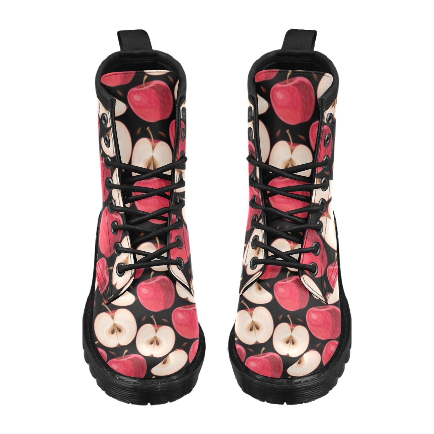 Apple Pattern Print Design AP02 Women's Boots