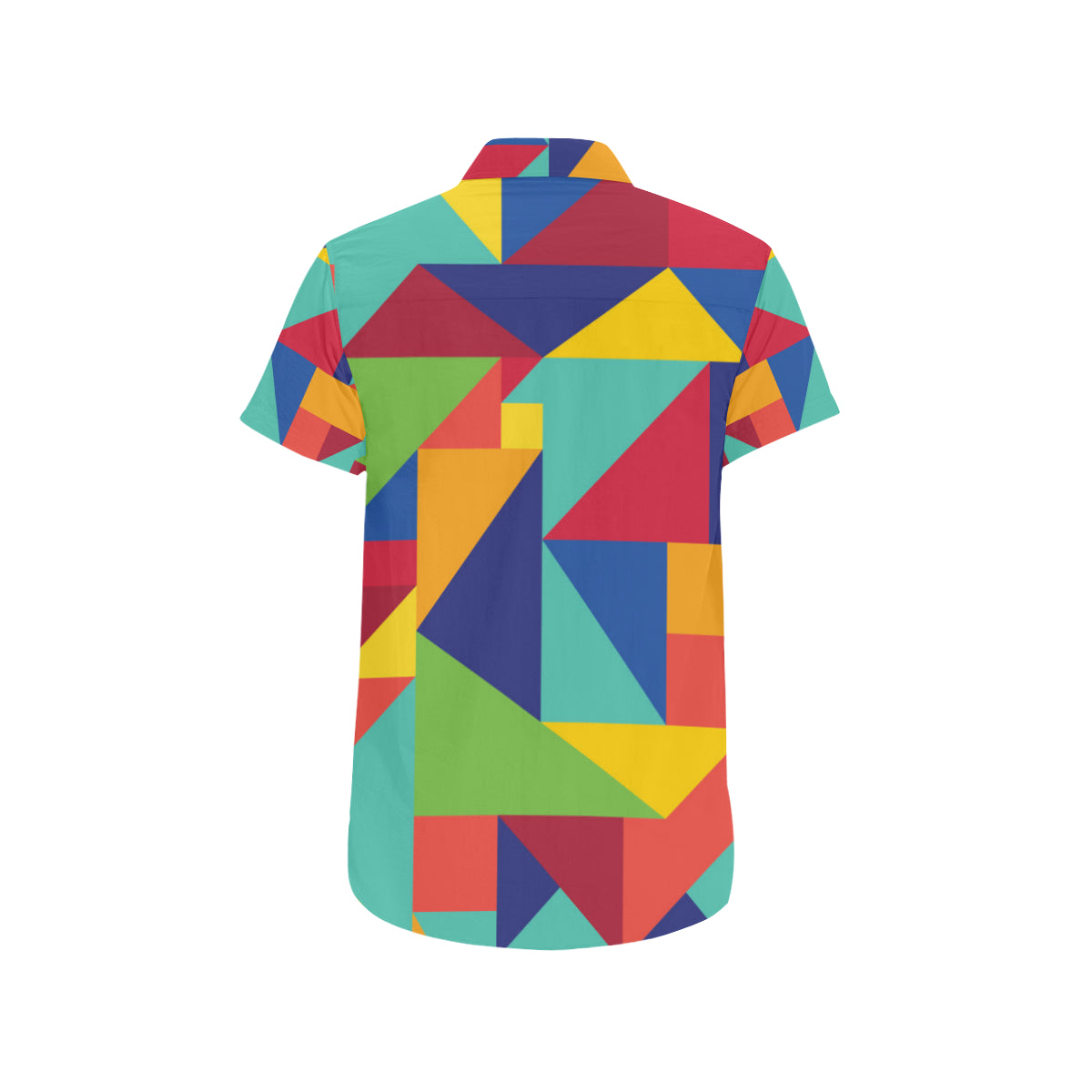 Mosaic Pattern Print Design 01 Men's Short Sleeve Button Up Shirt