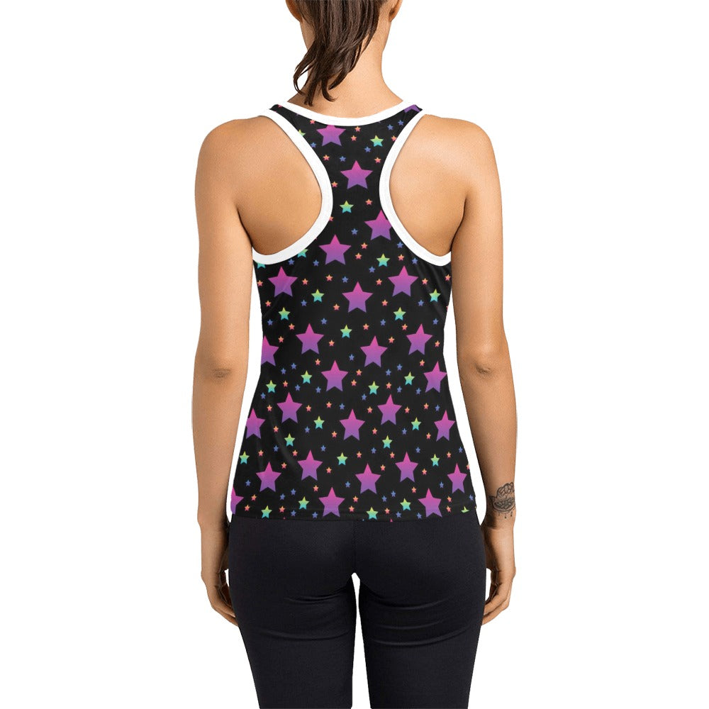 Star Print Design LKS305 Women's Racerback Tank Top