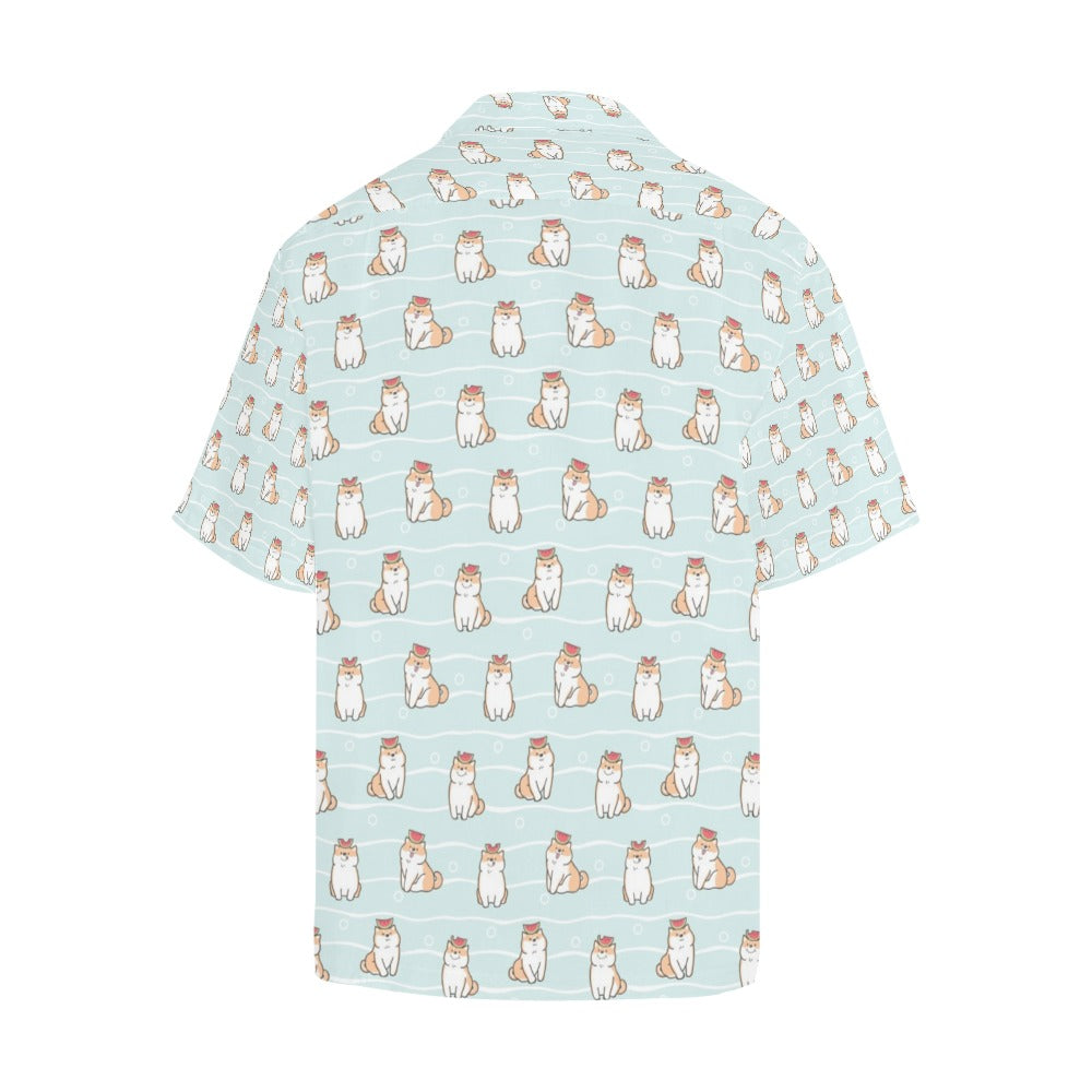 Shiba Inu Print Design LKS3011 Men's Hawaiian Shirt