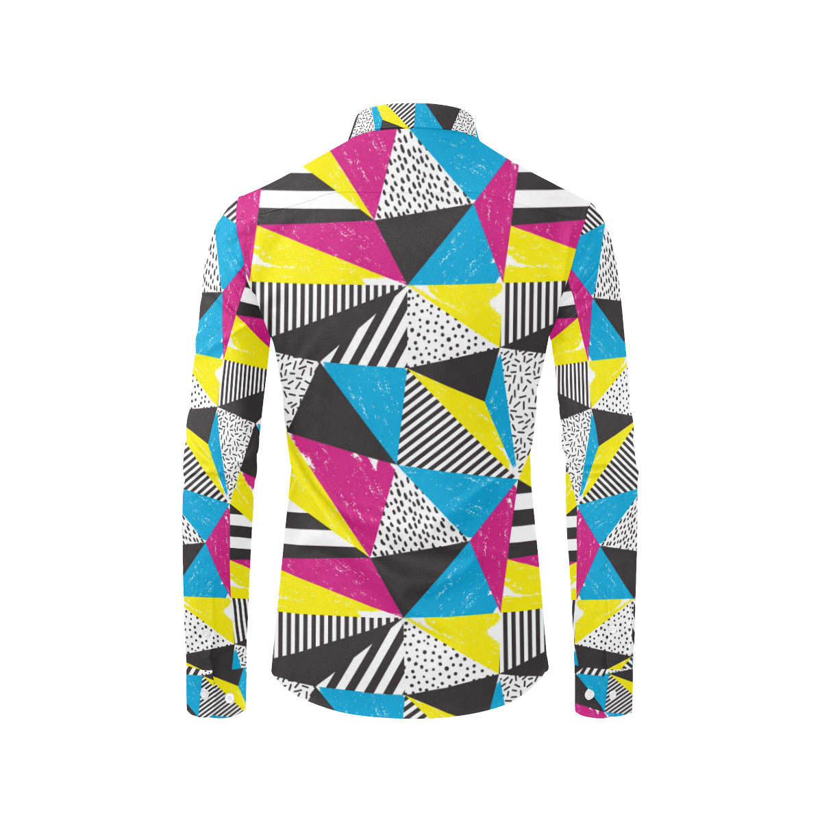 80s Pattern Print Design 2 Men's Long Sleeve Shirt