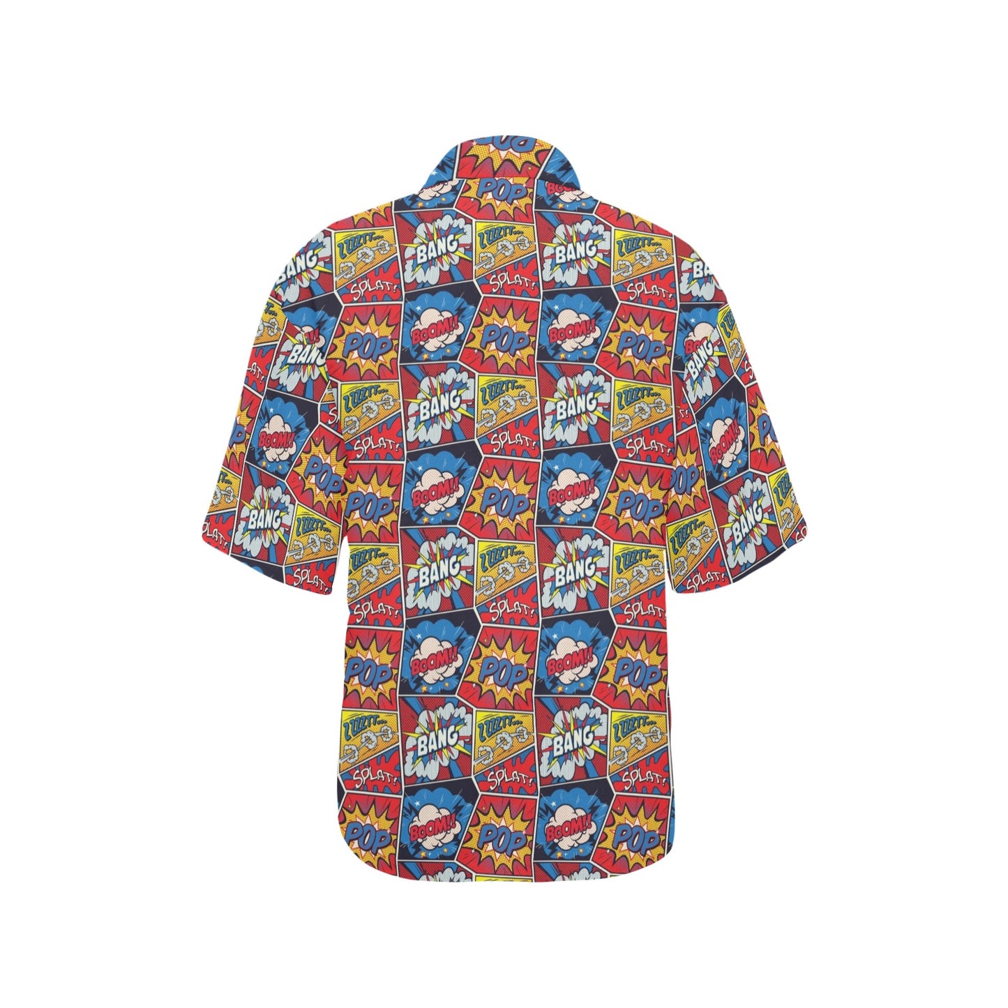 Comic Book Pattern Print Design 03 Women's Hawaiian Shirt