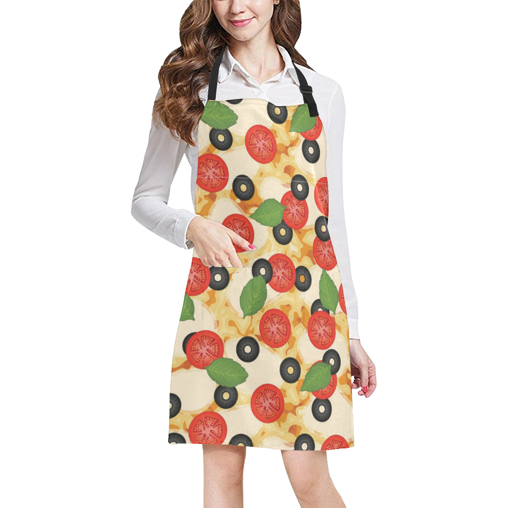 Pizza Pattern Print Design A05 Apron with Pocket