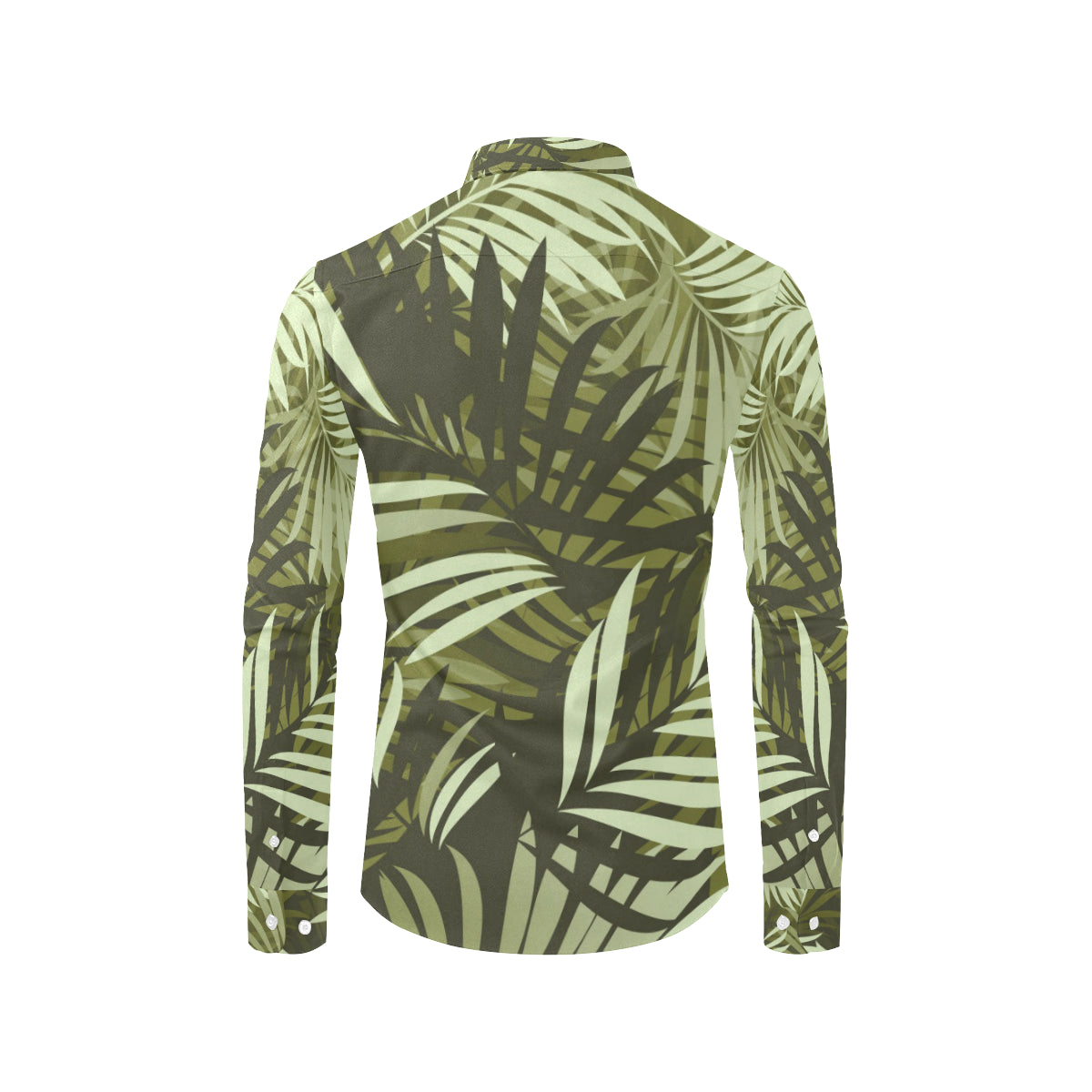 Palm Leaves Pattern Print Design PL05 Men's Long Sleeve Shirt