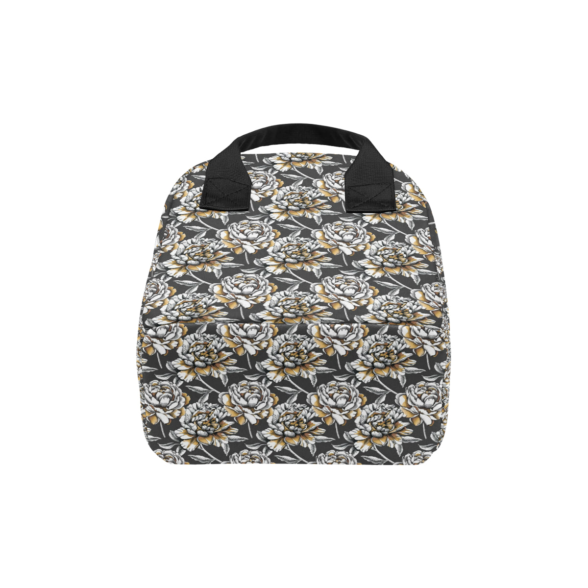 Peony Pattern Print Design PE06 Insulated Lunch Bag