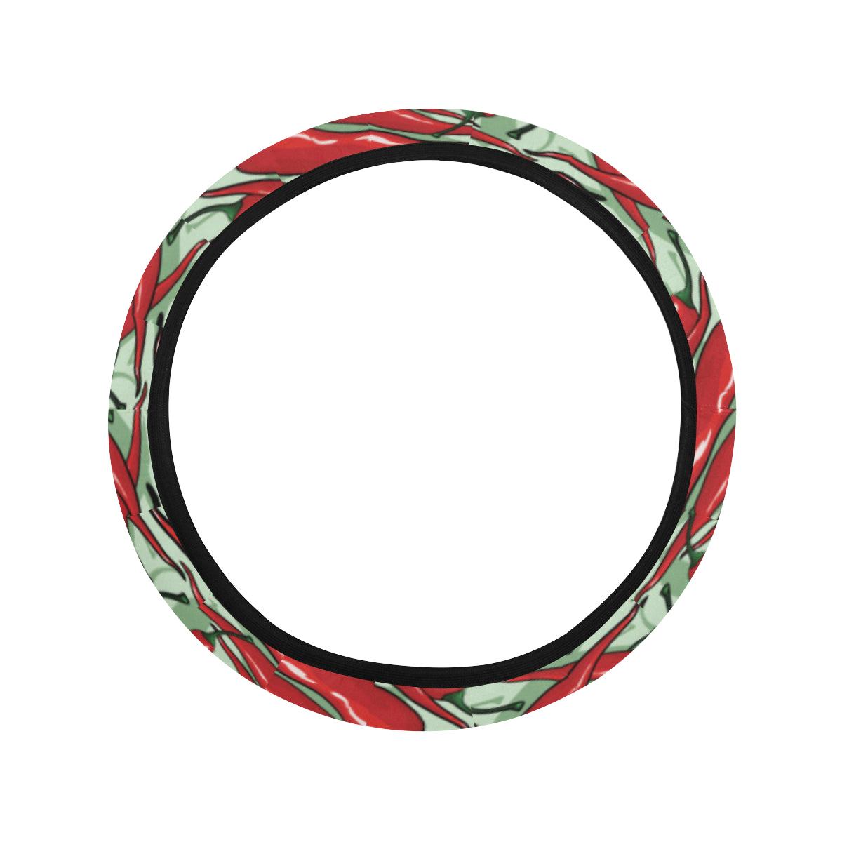 Chilli Pepper Pattern Print Design 04 Steering Wheel Cover with Elastic Edge