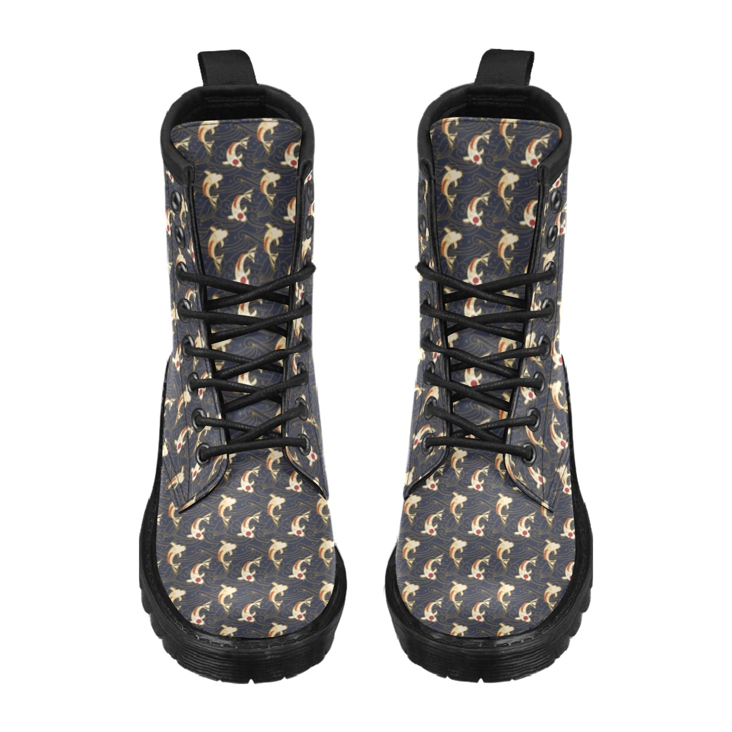 Koi Carp Japanese Design Themed Print Women's Boots