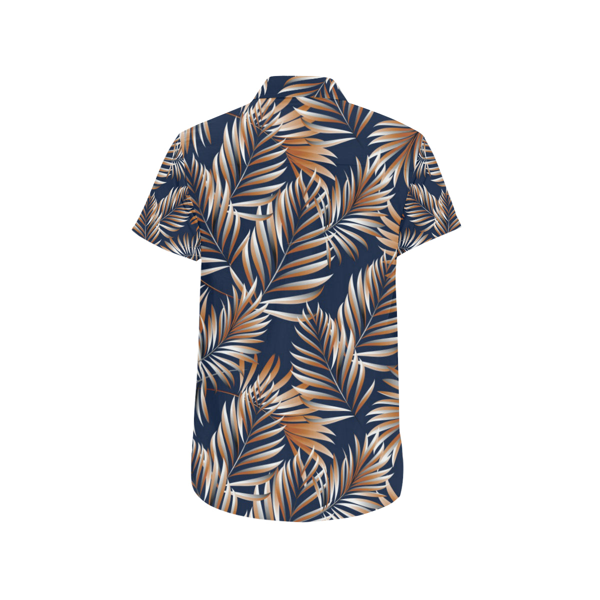 Tropical Flower Pattern Print Design TF07 Men's Short Sleeve Button Up Shirt