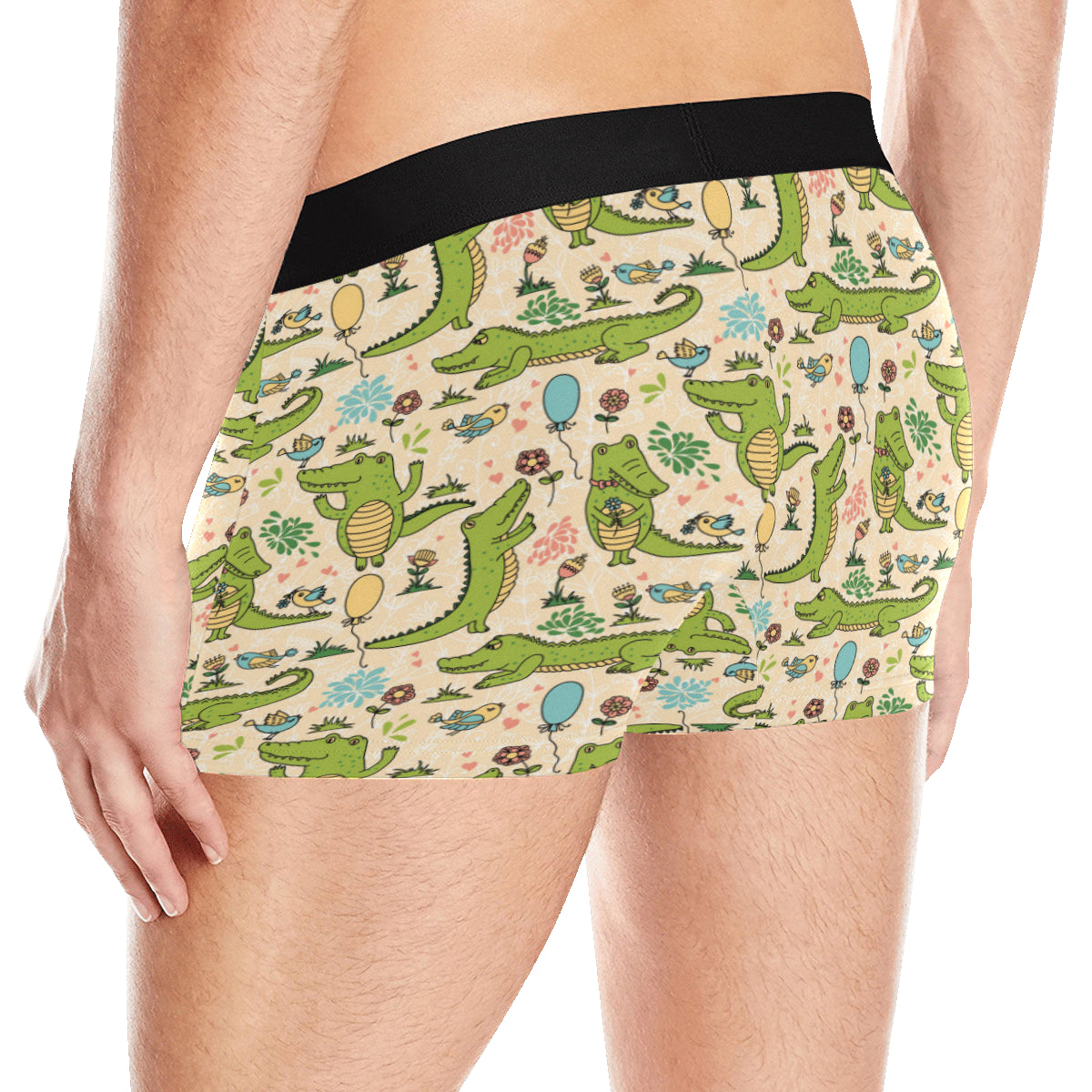 Alligator Pattern Print Design 01 Men's Boxer Briefs