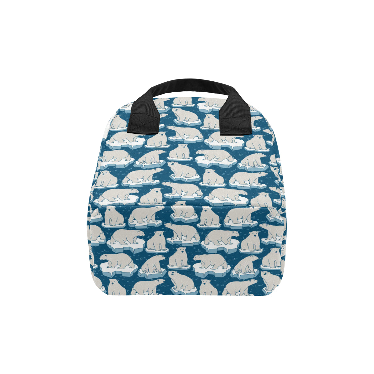 Polar Bear Pattern Print Design PB03 Insulated Lunch Bag