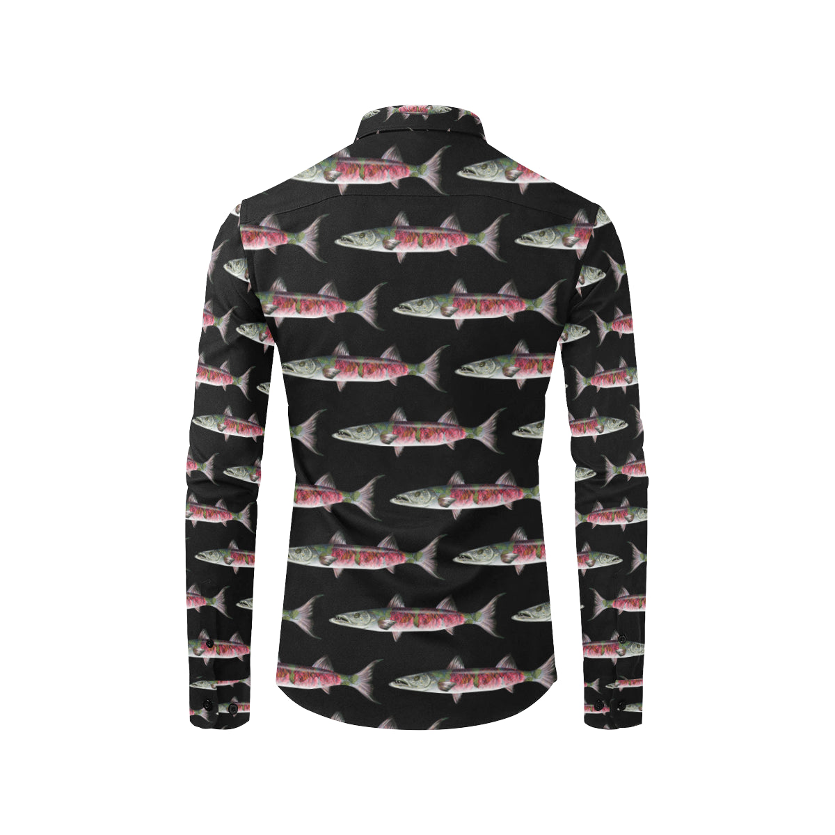 Barracuda Pattern Print Design 02 Men's Long Sleeve Shirt