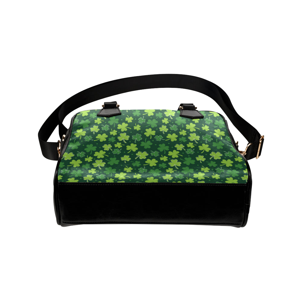 Clover Pattern Print Design 02 Shoulder Handbag