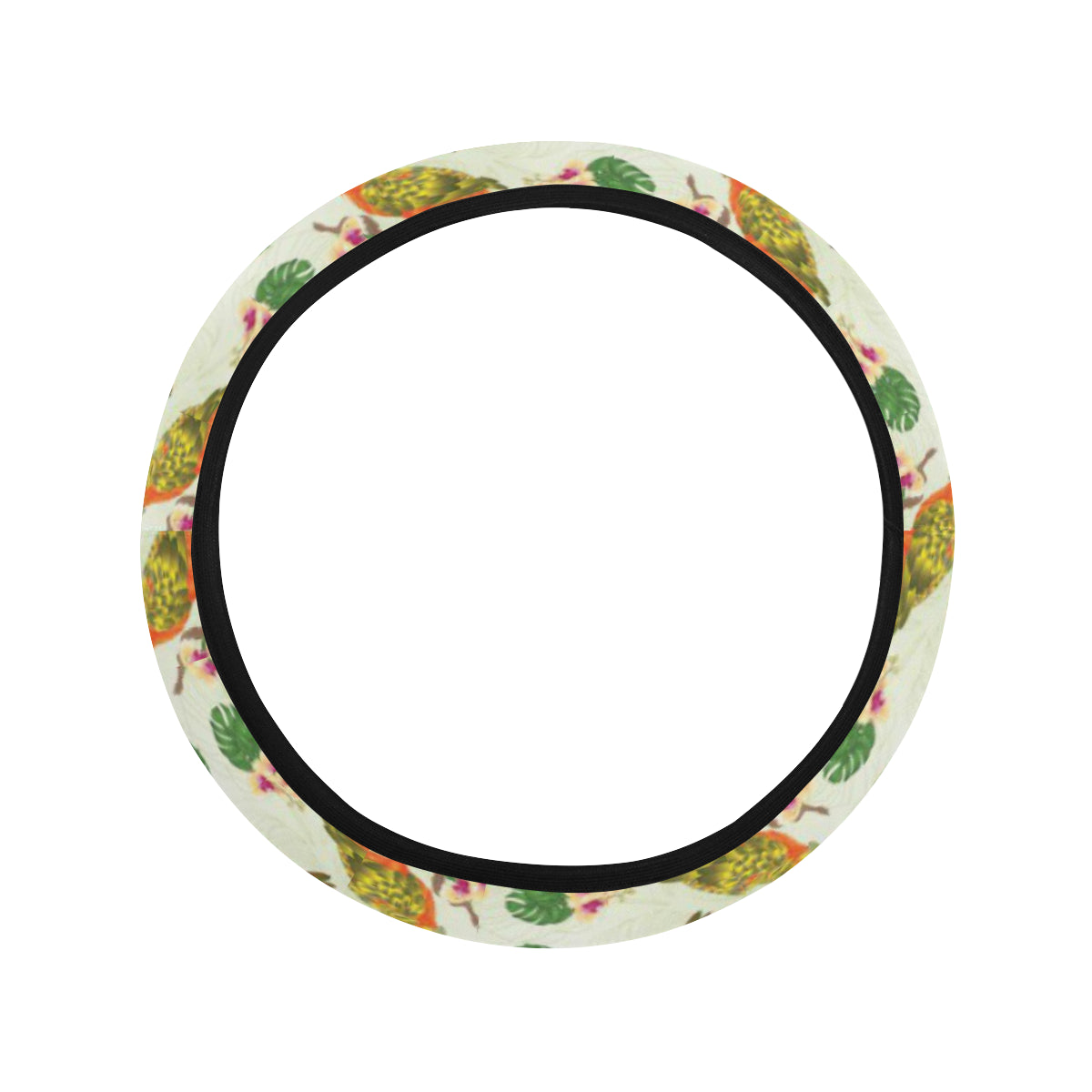 Conures Pattern Print Design 01 Steering Wheel Cover with Elastic Edge