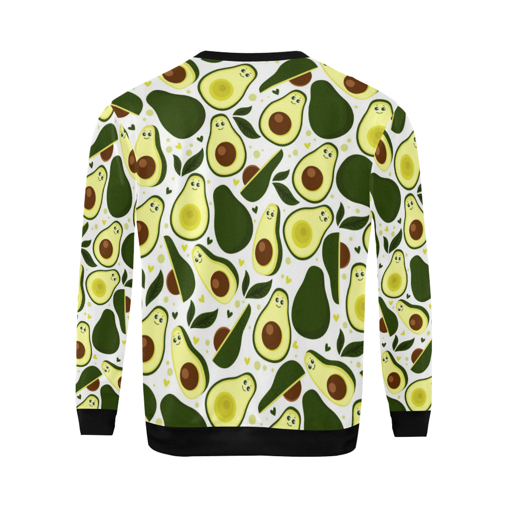 Avocado Pattern Print Design AC06 Men Long Sleeve Sweatshirt