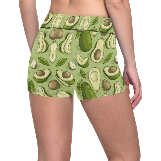 Avocado Pattern Print Design AC03 Yoga Shorts
