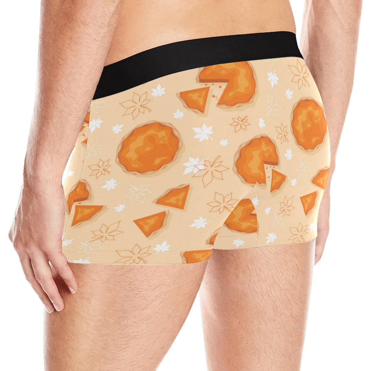 Pie Pattern Print Design A01 Men's Boxer Briefs