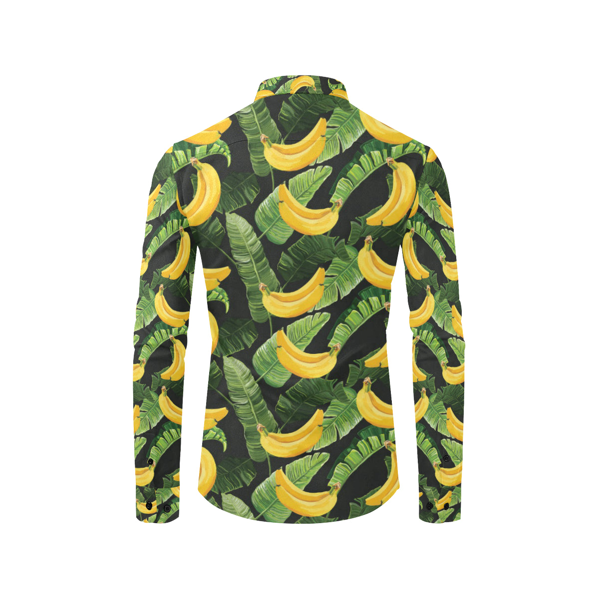 Banana Pattern Print Design BA01 Men's Long Sleeve Shirt